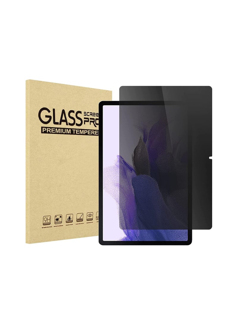 Privacy Screen Protector for Galaxy Tab S8 Plus 2022 / Tab S7 FE 2021 / Galaxy Tab S7 Plus 2020 12.4-inch Anti Spy Tempered Glass Tinted Screen Film Protector - Image 1